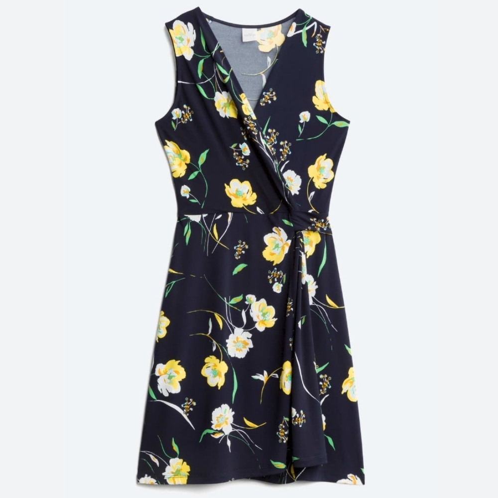Kaileigh Shanna faux wrap knit dress